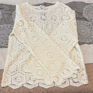 Maurices Ivory Crochet Women's Blouse